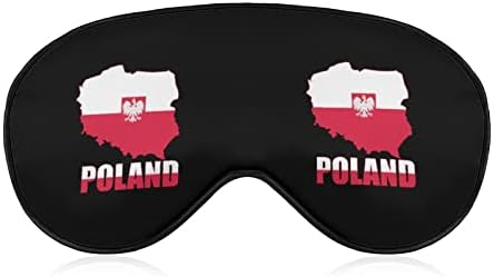 מפת פולין דגל מסיכת עיניים רכה הצללה אפקטיבית מסכת שינה נוחות כיסוי עיניים עם רצועה מתכווננת אלסטית