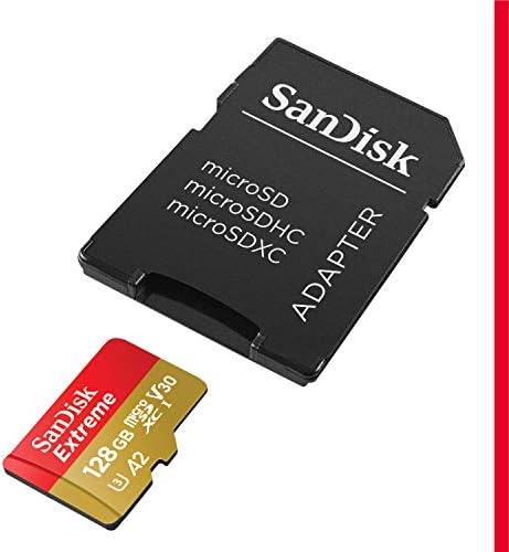 Sandisk 128GB Extreme MicroSDXC UHS-I כרטיס זיכרון & MobileMate USB 3.0 קורא כרטיס MicroSD &