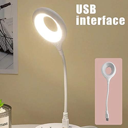 מנורת שולחן LED USB מגע לילה אור עמעום עמעום מנורה הגנה על עיניים למידה תושבת רב-פונקציונלית נוטלת לבנה