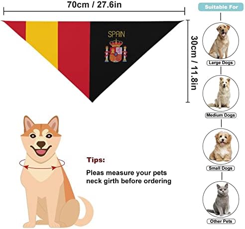 מצחיק כוכב ספרדית דגל כלב בנדנה לחיות מחמד משולש צעיף מתכוונן חתול ליקוק מטפחת עבור קטן בינוני גדול חיות מחמד