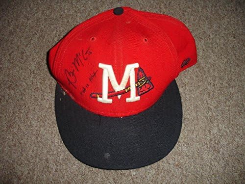 2005 בריאן מקאן מיסיסיפי בראבס משחק חתימה משומש בכובע בייסבול - משחק חתימה משומש כובעי MLB