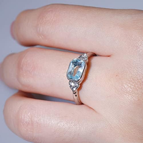 2023 טבעת כחולה חדשה אופנה מאורסת טבעת זירקון בהירה אבן עגולה תכשיטים לנשים תכשיטים טבעות שמיים טבעת גלי טבעת