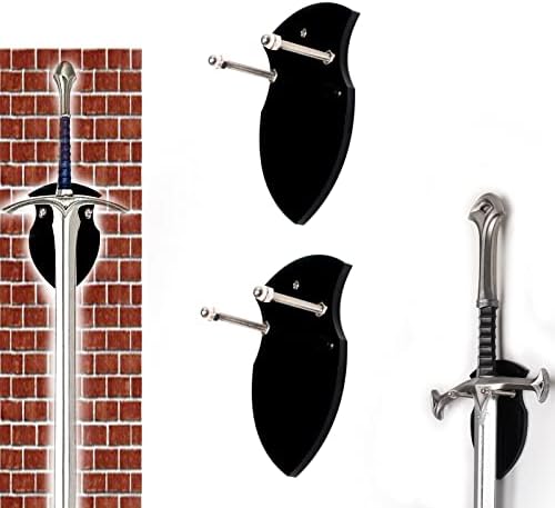 קפנדה אקרילית לוחית חרב אבירי מימי הביניים חרב וקיר מגן קולב קיר קיר הר חרב קיר לוחית לוחית חרב אקריליק קיר