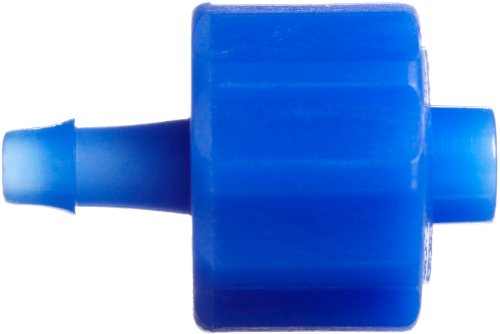 ערך פלסטיק 007-5 זכר לואר אינטגרלי נעילת טבעת כדי 500 סדרת בארב, 3/32 מזהה צינורות, כחול ניילון