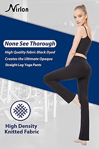 מכנסי יוגה רגליים ישר של נרלון - מכנסי יוגה לנשים חותלות נשים רכות ונושמות לחדר כושר ויוגה רגילות