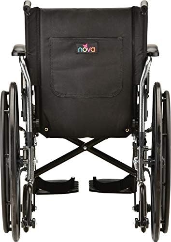 כיסא גלגלים קל משקל נובה עם זרועות שולחן להעיף את, מתכוונן&מגבר; דומי שחרור קלים, אנטי-טיפרים בטיחות, לבחירה 3