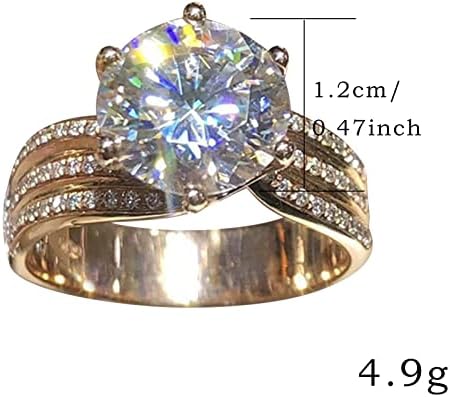2023 חדש תכשיטי מתנת חתונה בעבודת יד אבן יוקרה לבן אירוסין טבעות גרירה טבעת תכשיטי עבור נשים