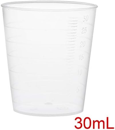 כוס מדידה 30 מ ל פלסטיק בוגר כוס שקוף עם מכסה עבור מעבדה מטבח נוזלים