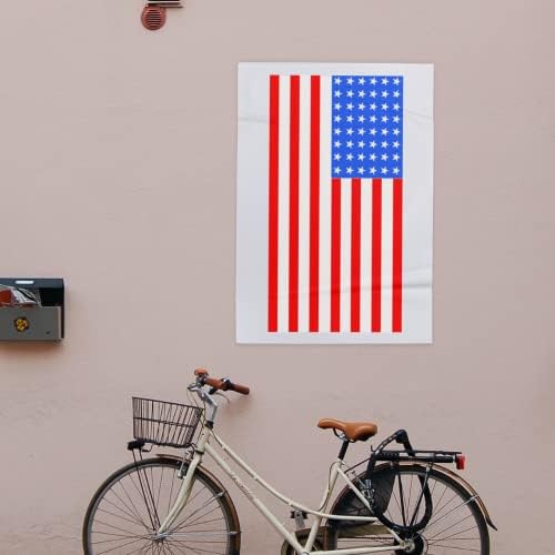 סטנסיל - כוכבי דגל אמריקאים מיושרים בטור עם פסים הטובים ביותר הוויניל שבלונות גדולות לציור על עץ,