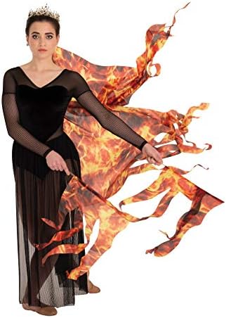 שמלת ריקוד שרוול ארוך עיצובים טילר פק - נשים שחור / xl