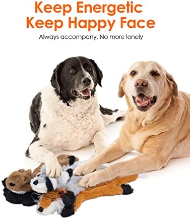צעצועי כלבים חריקים של HGB, אין מלית צעצועים לעיסת כלבים קטיפה לעיסות אגרסיביות, צעצוע כלבים אינטראקטיבי