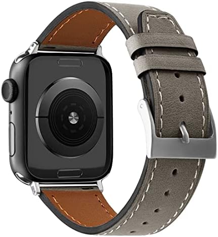 רצועות עור כפולות צדדיות תואמות להקת Apple Watch 42 ממ 44 ממ 45 ממ, רך עור רך חכם שעון חכם רצועה תואמת