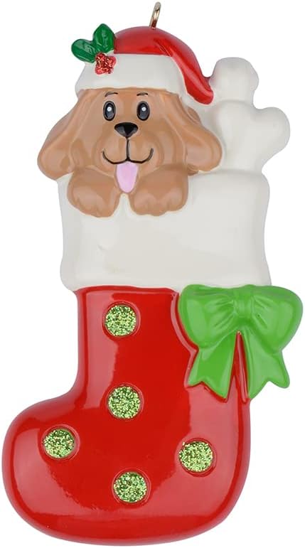 קישוט לחג המולד של כלב מותאם אישית 2022 - גרב גרב לחג המולד קישוט עץ חג המולד - קישוט לכלב חיות מחמד -