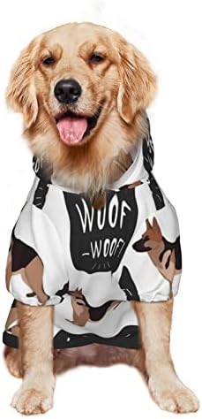 קפוצ'ון גדול של כלב קפוצ'ון כלב-גרמנית-רועה חיות מחמד סוודר עם מעיל תלבושת חתולים רכה של כובע גדול