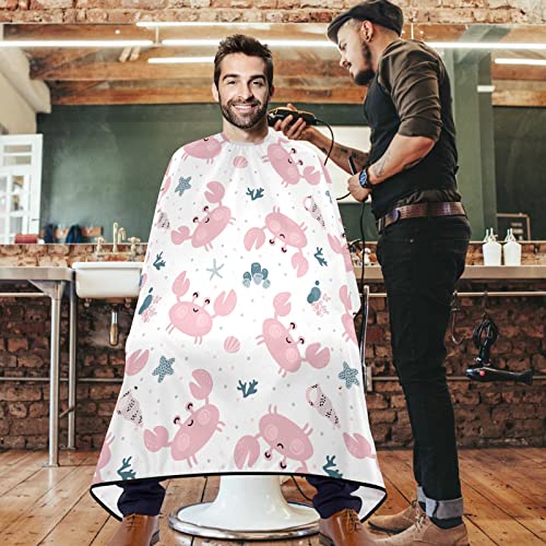Visesunny Barber CAPE סרטן חמוד סגנון מודרני בסגנון פוליאסטר חיתוך שיער חיתוך סלון כף קייפ אנטי-סטטי