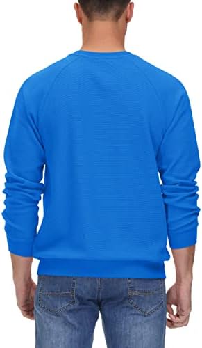 Magcomsen's Crewnneck Stepshirts קלים משקל סרוג סרוג סרוג סוודר סוודר שרוול ארוך חולצות