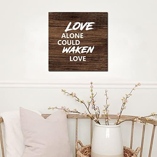 שלט עץ של טוללי עם אמירת אהבה לבדה יכולה להעיר בלוק מעץ אהבה שלט תנך ציטוט עץ למטבח של משרד מטבח סלון
