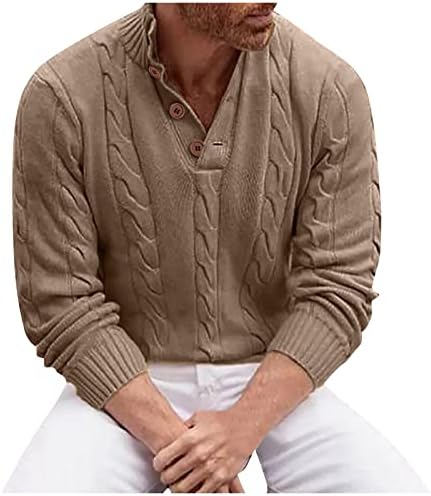 סוודר חימום, אירופה ואמריקה סוודר בצבע אחיד של גברים צווארון גבוה סוודר שרוול ארוך