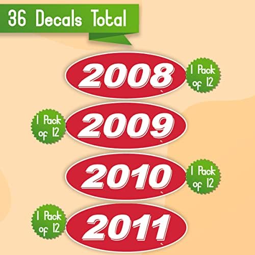 Versa Tags 2008 2009 2010 & 2011 דוגמנית סגלגל שנת סוחרי רכב מדבקות חלונות נוצרות בגאווה בארצות