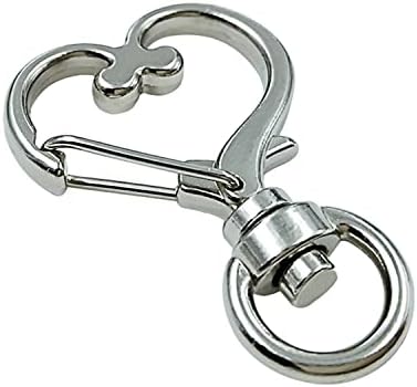 האן שנג 50 יחידות מתכת לב עיצוב אביב הצמד מחזיק מפתחות קליפ יצירתי תליית אבזם מפתח טבעת עשה זאת בעצמך