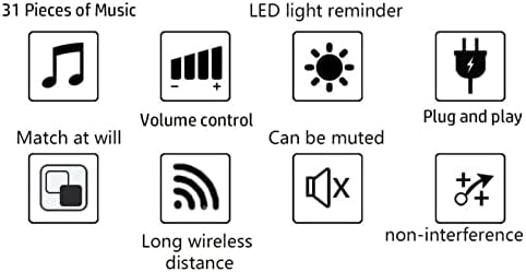 יוידסו ביפר מטפלת אלחוטית, מערכת שיחות חכמה 1 כפתור שיחה SOS, 1 כפתור אחות מקלט, 4 התראה, 4 רמת נפח LED תאורה