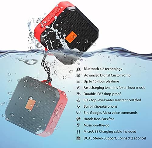 Tek Styz IPX7 רמקול תואם לפאנאש של סוני שלך עם זמן משחק אטום למים, מקורה, חיצוני נסיעה 1500