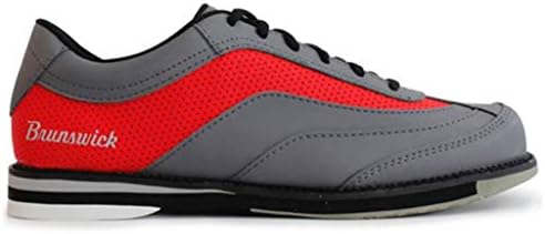 נעלי באולינג מודרניות מודרניות של ברנזוויק לגברים בברונסוויק אפור ימין/אדום 10.5 מ 'ארהב