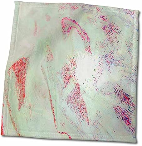 3drose פלורן - אמנות ניאון - הדפס של ממטרות אדומות על נוצץ לבן - מגבות