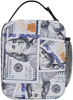 100 דולר ביל כסף שקית אוכל לגברים נשים תיק מבודד שקיות קרירה לשימוש חוזר הצהריים תיבת עבור מכללת עבודה