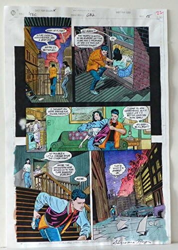 בלש קומיקס 682 עמוד 15 באטמן צבע קומיקס הפקה אמנות חתום רוי עם