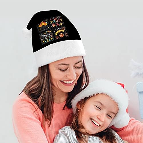 יום הולדת שמח לך חג המולד כובע סנטה כובע עבור יוניסקס מבוגרים נוחות קלאסי חג המולד כובע עבור מסיבת חג המולד