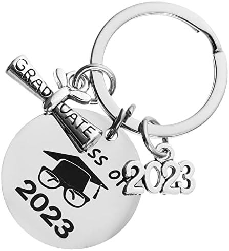 3 יחידות 2023 סיום עונה מחזיק מפתחות נירוסטה תליון מתכת מפתח טבעת מתכת מחזיק מפתחות מסיבת סיום טובות