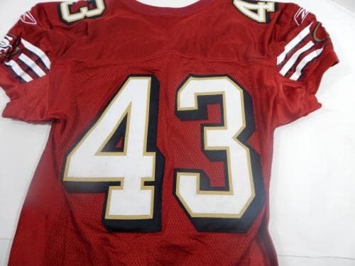 2003 סן פרנסיסקו 49ers 43 משחק הונפק אדום ג'רזי 42 DP32695 - משחק NFL לא חתום משומש
