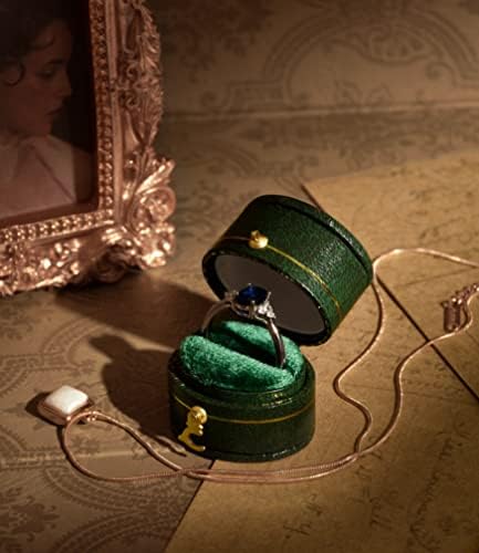תיבת טבעת וינטג 'טיימי תיבת טבעת קלאסית סגנון ויקטוריאני קופסת תכשיטים מיני, תיבת טבעת עתיקה מעוצבת שידה