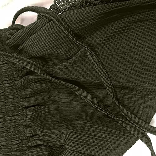 מכנסיים קצרים של Gamivast 2023 לנשים מכנסי קיץ מזדמנים של המותניים המותניים עם כיסים שרוך מכנסיים קצרים