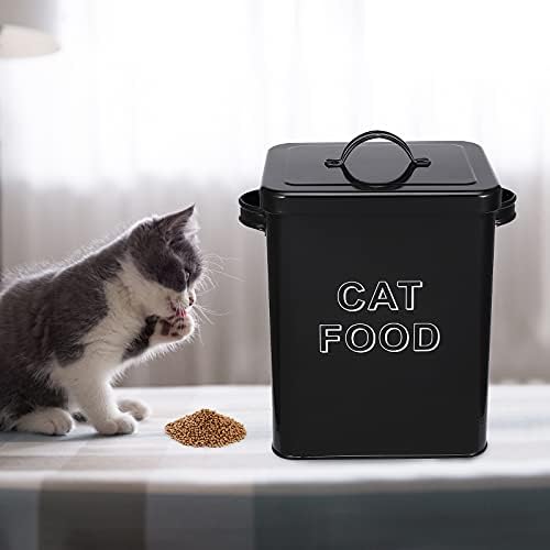 חתול מזון אחסון מיכל חווה לחיות מחמד מזון אחסון מכולות עם מכסה וסקופ, מושלם בציר מיכל פינוקים פח עבור