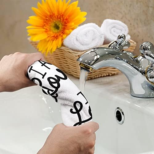 אני אהוב על מגבות ידיים פנים שטיפת גוף מטלית כביסה רכה עם חמוד מודפס למטבח אמבטיה למלון יומיומי שימוש