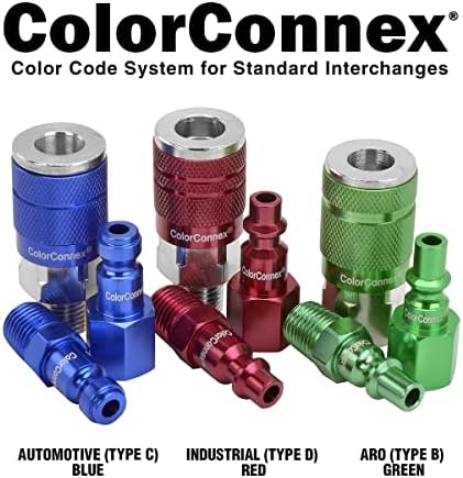 ערכת ColorConnex Campuper & Plug, סוג רכב C, 1/4 NPT, כחול, 3 חלקים - A72452C