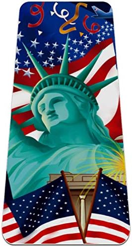 פסל חירות אמריקאי דגל נשר פרימיום עבה יוגה מחצלת ידידותי לסביבה גומי בריאות & כושר החלקה מחצלת