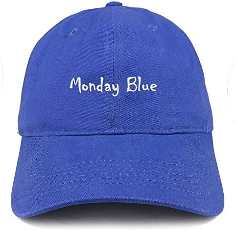טרנדי הלבשה חנות יום שני כחול רקום רך כותנה אבא כובע