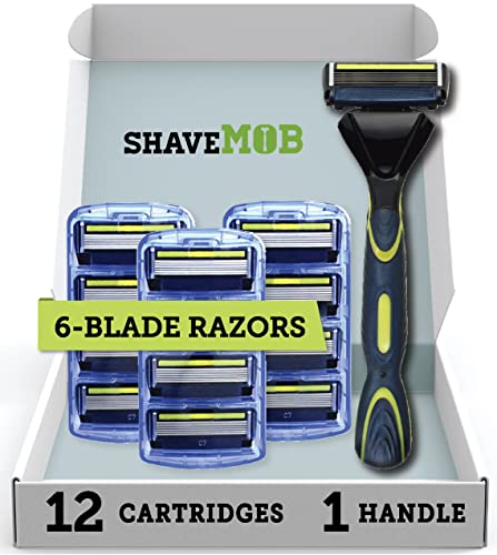ערכת תער של Shavemob 6 -Blade גברים - ערכת גילוח של איש המערות