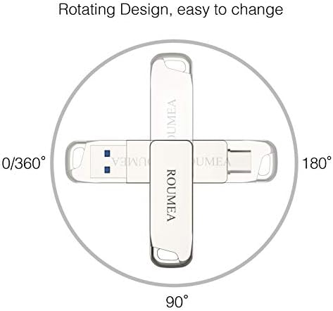 Roumea USB סוג C כונן הבזק כפול כונן כונן אגודל 3.2 טבליות סמארטפונים אנדרואיד MacBook Chromebook Pixel - 32GB