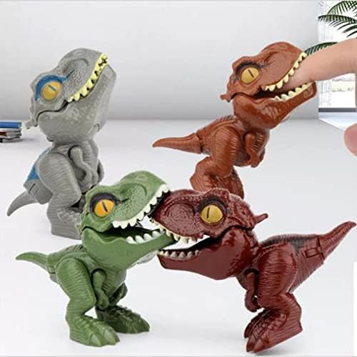 אצבע מצחיקה דינוזאור אצבעות אנימה אקשן דמויות צעצועים ביצי דינו יצירתיים טירנוזאורוס דוגמנית