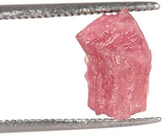 Gemhub EGL מוסמך 2.50 סמק. AAA+ ורוד אבן טורמלין גביש ריפוי מחוספס למתנה למישהו, אבן טבעית בגודל קטן