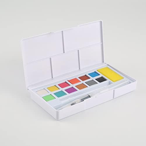 Xxxdxdp פיגמנט מוצק צבעי מים צבע מתכתי 12 צבע לבן קופסה לבנה צבע גואש צבעי צבע צבעי צבעי מים