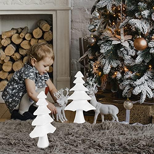 חרוטים מקרטון מרפא 2 יח 'קונוסים קצף לבן עץ חג המולד חרוט אמנויות קצף ואספקת מלאכה למלאכות DIY