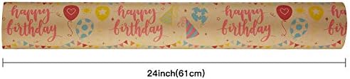 גליל נייר עטיפה של רוספפה קראפט - עיצוב נושא יום הולדת נהדר ליום הולדת, מסיבה, גלישת מקלחת לתינוק - 24