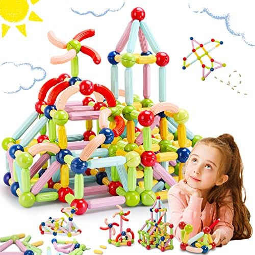 צעצועים בנות בנות פעוטות ל -1 2 3 4 5 6, חידות בעלי חיים פעוטות מעץ וצעצועים של אבן בניין מגנטית, צעצועים מונטסורי