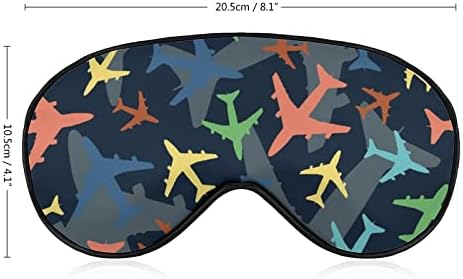 מטוסים צבעוניים מסכת שינה מכסה מסיכת עיניים רכה כיסוי צללות אפקטיבי כיסוי עיניים עם רצועה מתכווננת