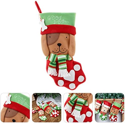 גרב חג המולד של Patkaw 13 כלב שקית אחסון לחג המולד תיק ממתקים תלייה קישוטי גרביים גרב לחג המולד